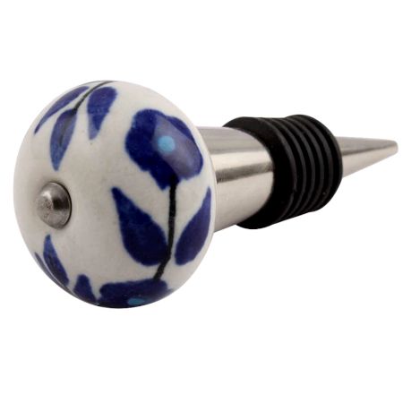 Geranium Ceramic Wine Stopper (Pack Of One Piece)